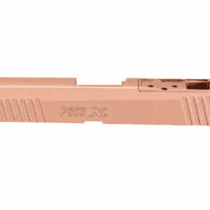 Rose Gold SIG P365 XL optic-ready slide on white background