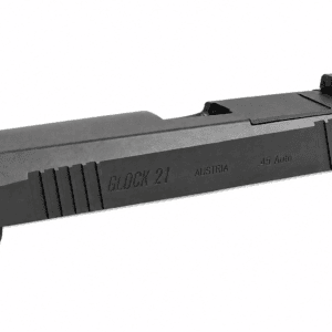 Glock 21 Gen 3 OEM slide assembly on a white background showing full profile.