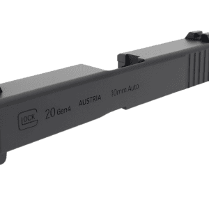 Glock 20 Gen 5 slide assembly on white background